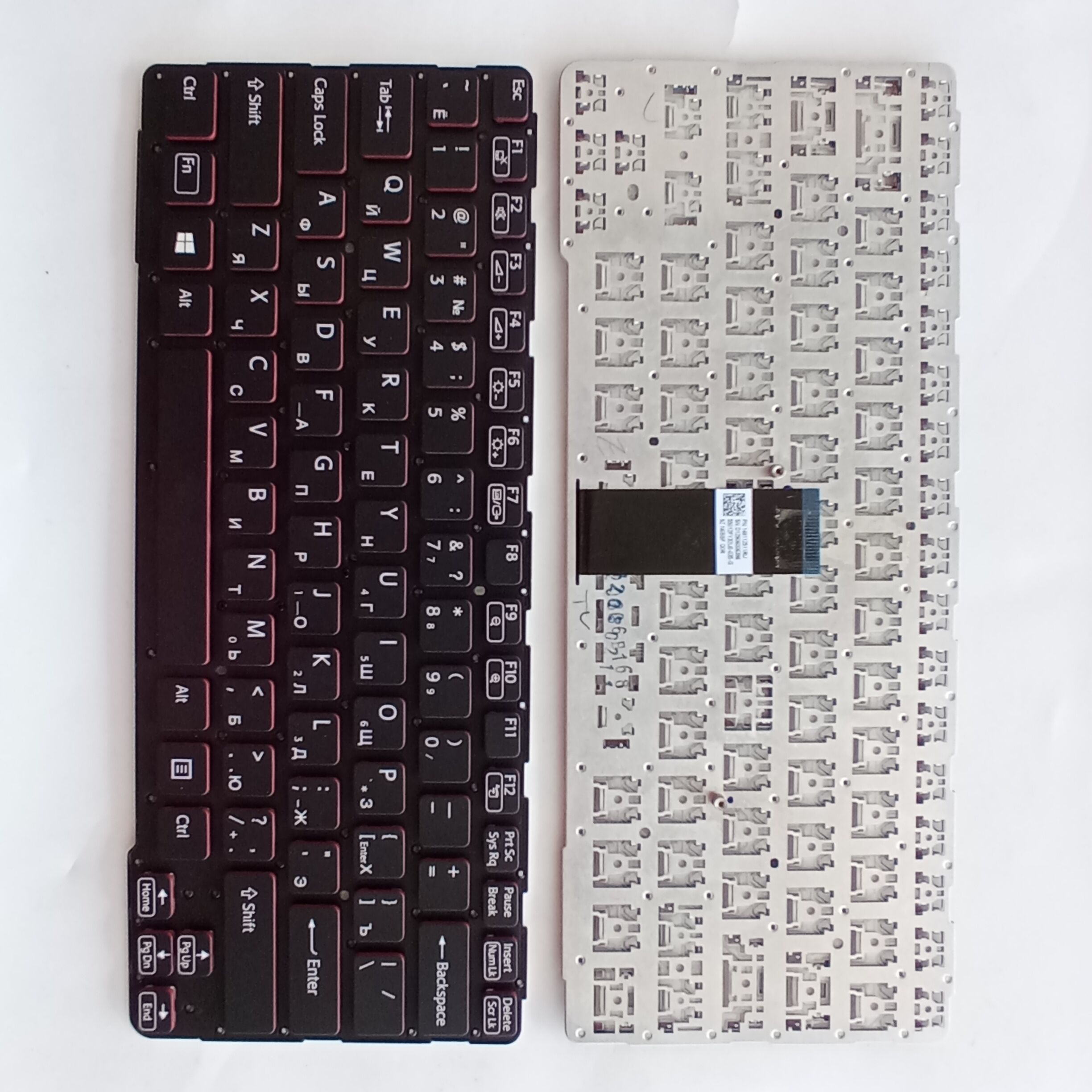 Picture of New Replacement Laptop Keyboard For SONY SVE14A BLACK Red Side RU Layout